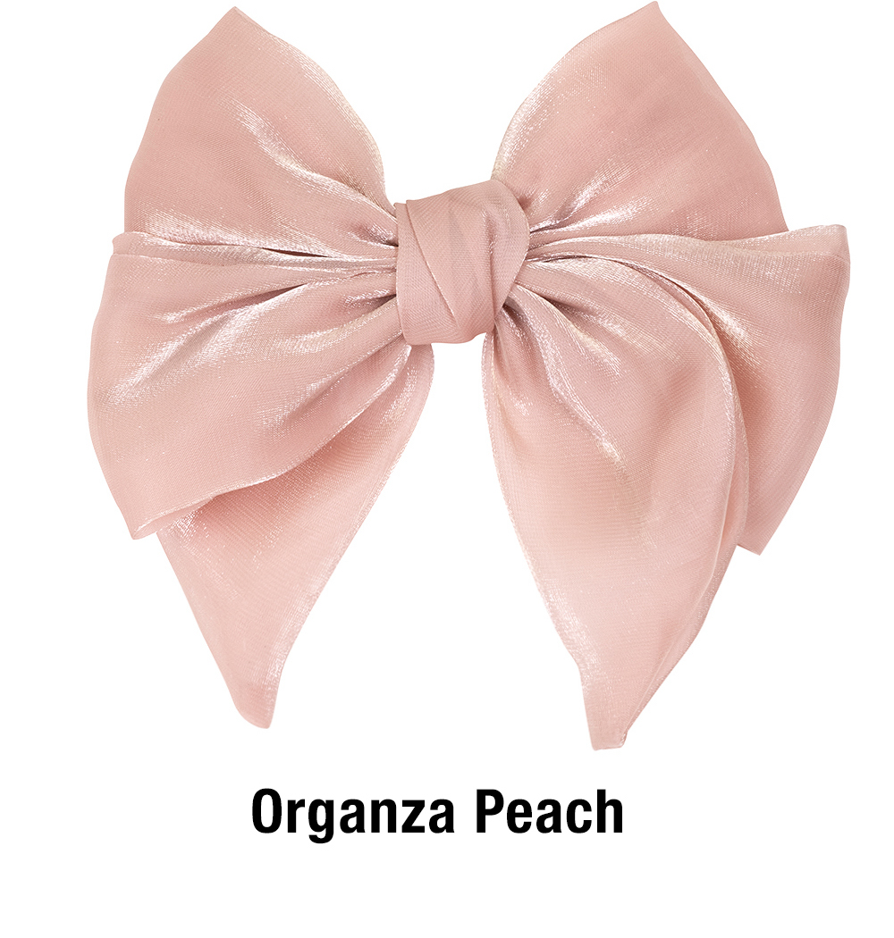 Organza Peach Bow
